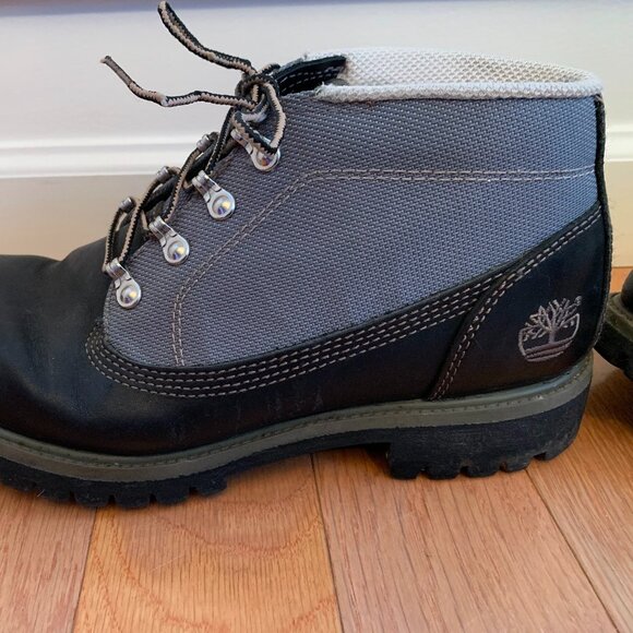 Timberland Waterproof Campsite Boots Men\'s 9M 13049‎ Two-Toned Black with Gray main image 6